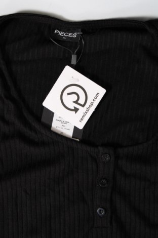 Γυναικείο αμάνικο μπλουζάκι Pieces, Μέγεθος XL, Χρώμα Μαύρο, Τιμή 4,73 €