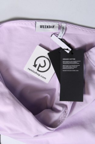 Γυναικείο αμάνικο μπλουζάκι Weekday, Μέγεθος L, Χρώμα Βιολετί, Τιμή 3,35 €