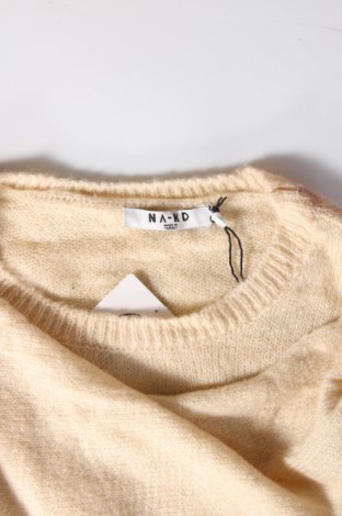 Pulover de femei NA-KD, Mărime S, Culoare Bej, Preț 31,48 Lei