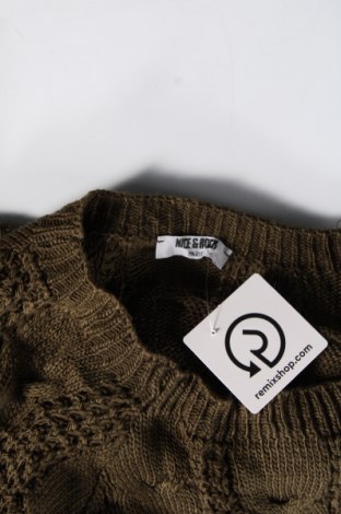 Дамски пуловер Nice & Rock, Размер M, Цвят Зелен, Цена 6,67 лв.