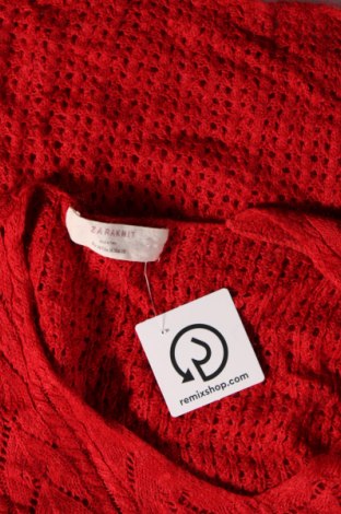 Damenpullover Zara Knitwear, Größe M, Farbe Rot, Preis € 2,23