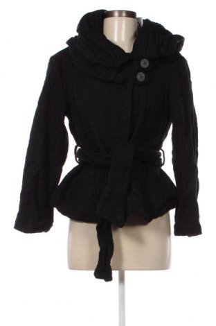 Дамско палто Zara, Размер L, Цвят Черен, Цена 17,15 лв.