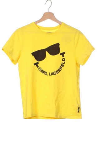 Детска тениска Karl Lagerfeld, Размер 13-14y/ 164-168 см, Цвят Жълт, Цена 84,55 лв.