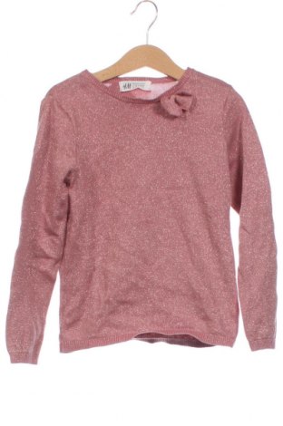 Детски пуловер H&M, Размер 4-5y/ 110-116 см, Цвят Розов, Цена 7,44 лв.