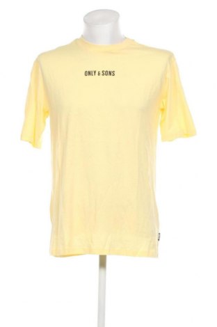Ανδρικό t-shirt Only & Sons, Μέγεθος M, Χρώμα Κίτρινο, Τιμή 4,76 €
