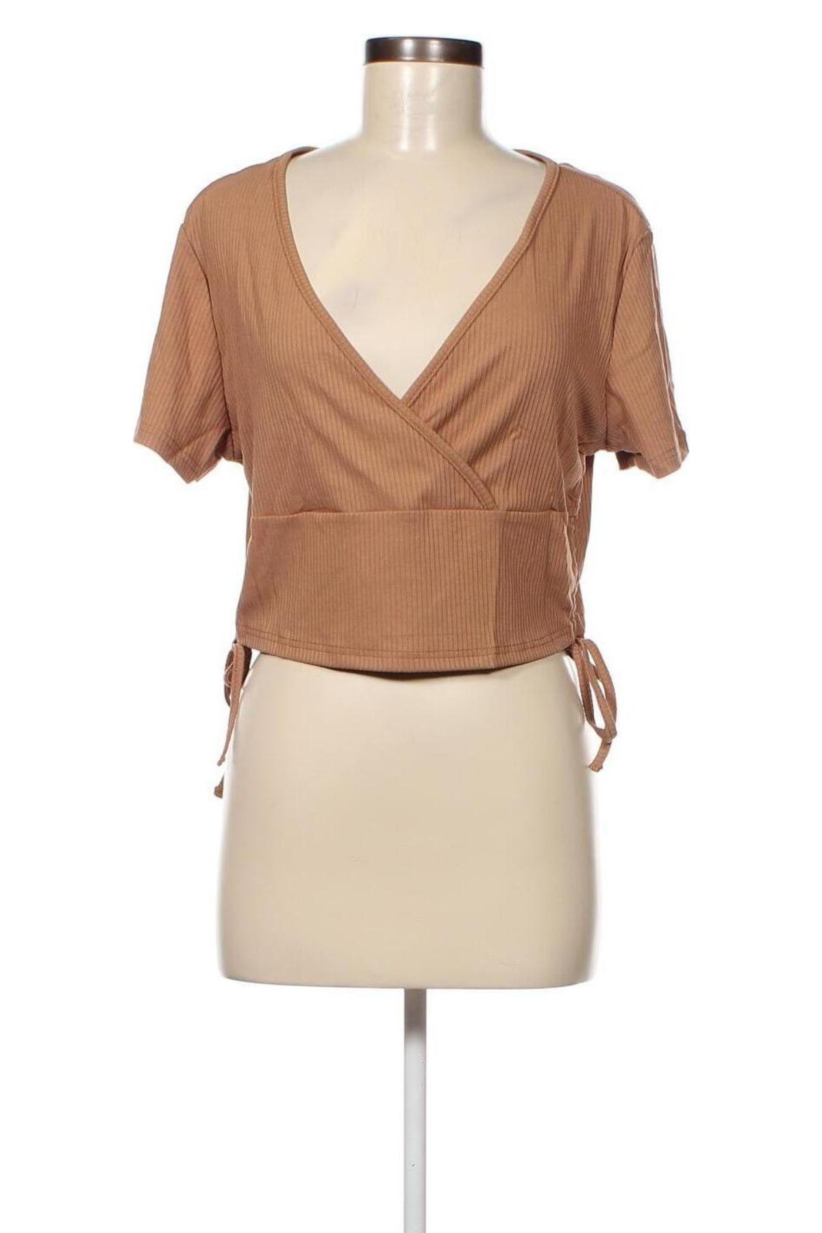 Γυναικεία μπλούζα SHEIN, Μέγεθος XL, Χρώμα  Μπέζ, Τιμή 4,00 €