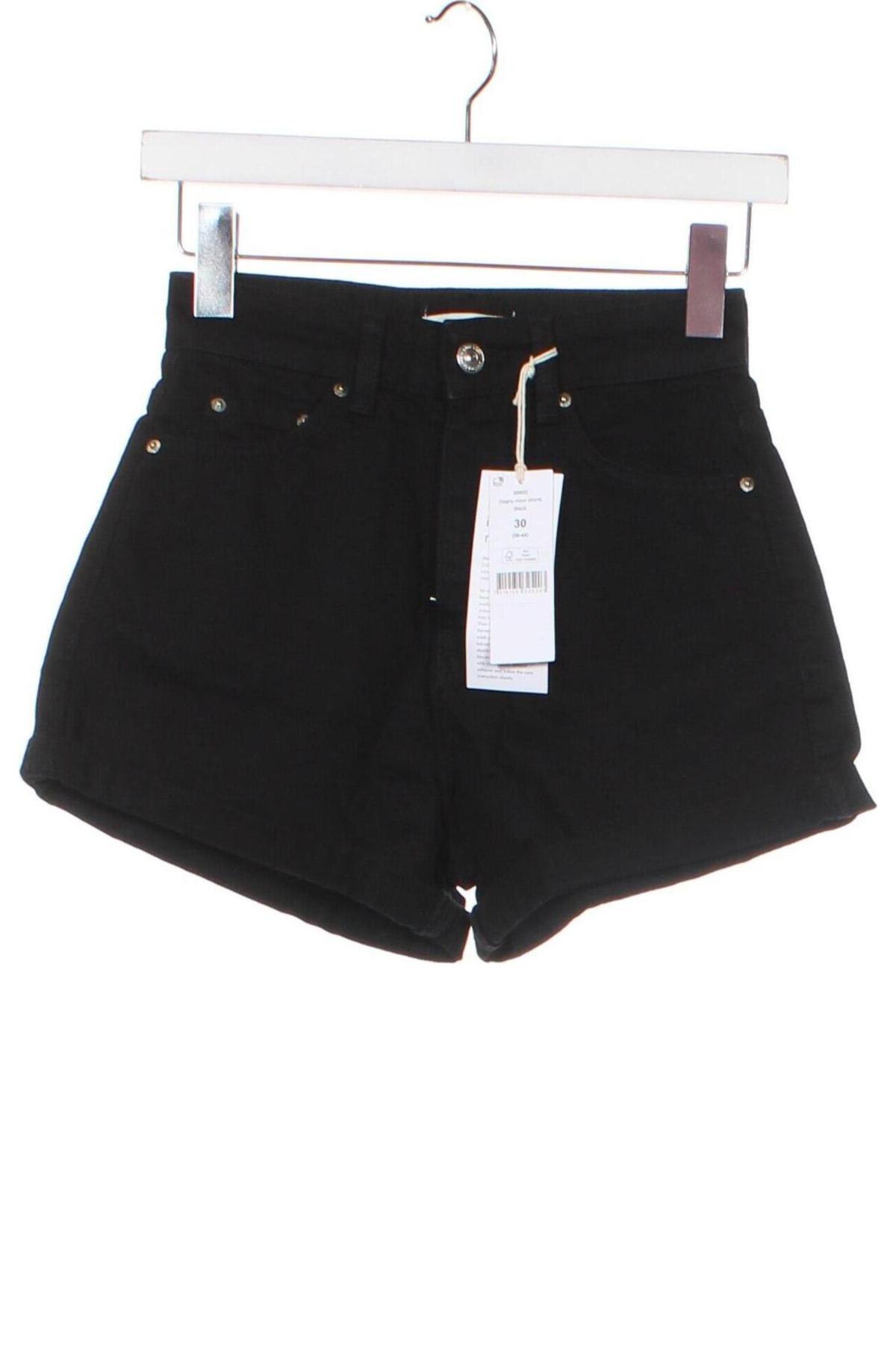 Дамски къс панталон Gina Tricot, Размер XXS, Цвят Черен, Цена 40,00 лв.