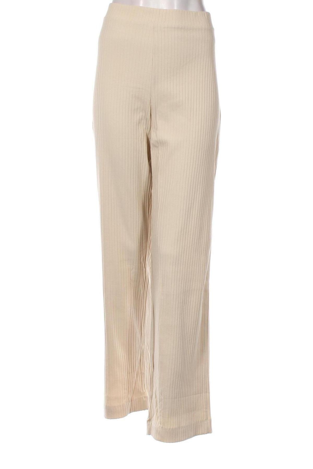 Γυναικείο παντελόνι Monki, Μέγεθος L, Χρώμα Εκρού, Τιμή 7,83 €