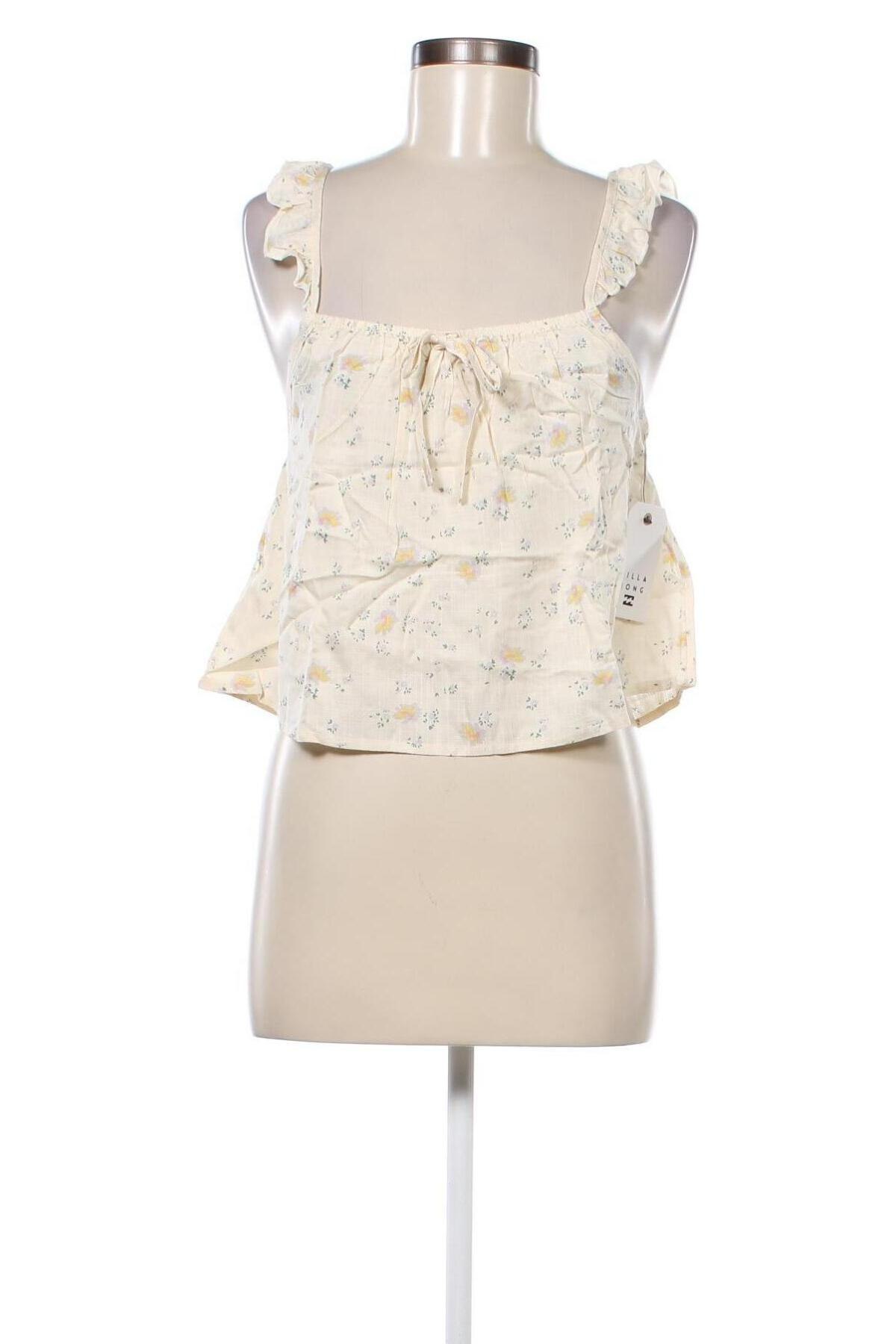 Γυναικείο αμάνικο μπλουζάκι Billabong, Μέγεθος M, Χρώμα Εκρού, Τιμή 3,89 €