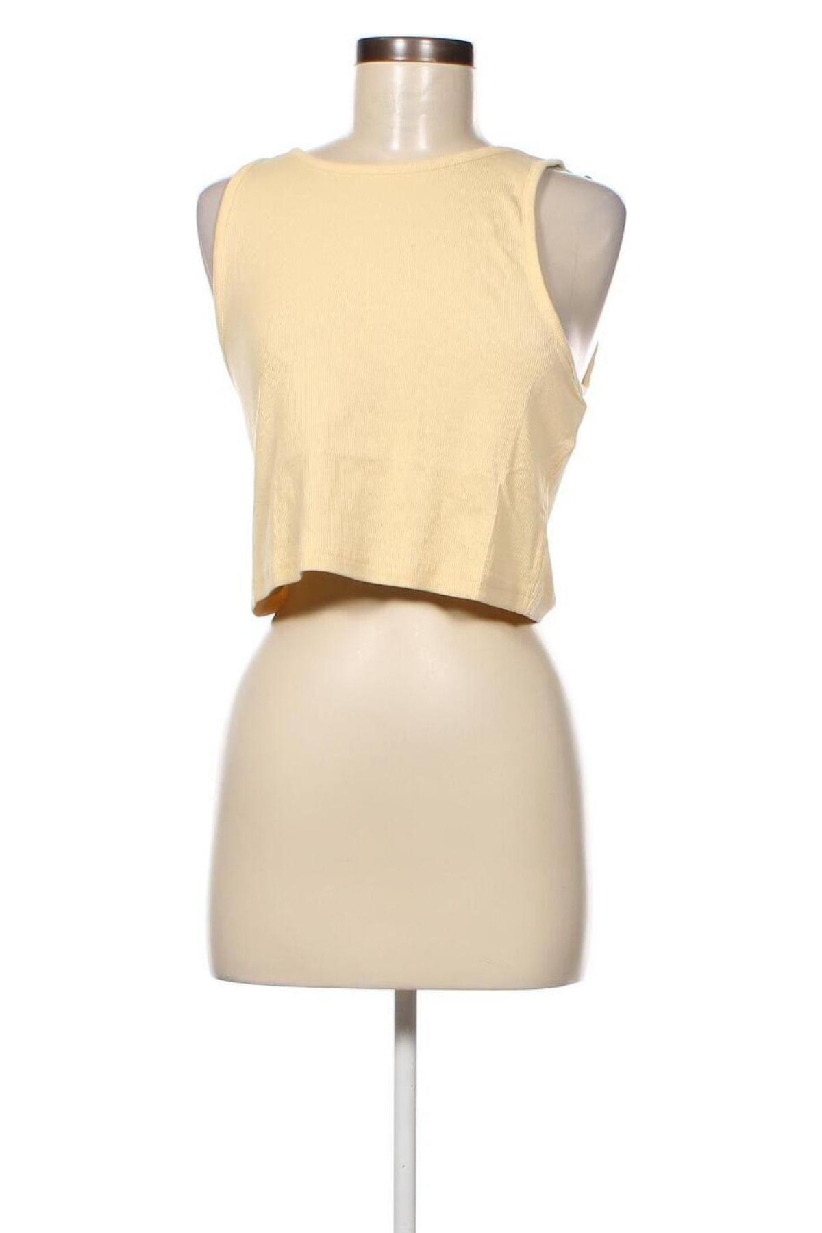 Γυναικείο αμάνικο μπλουζάκι Weekday, Μέγεθος XL, Χρώμα Κίτρινο, Τιμή 3,35 €