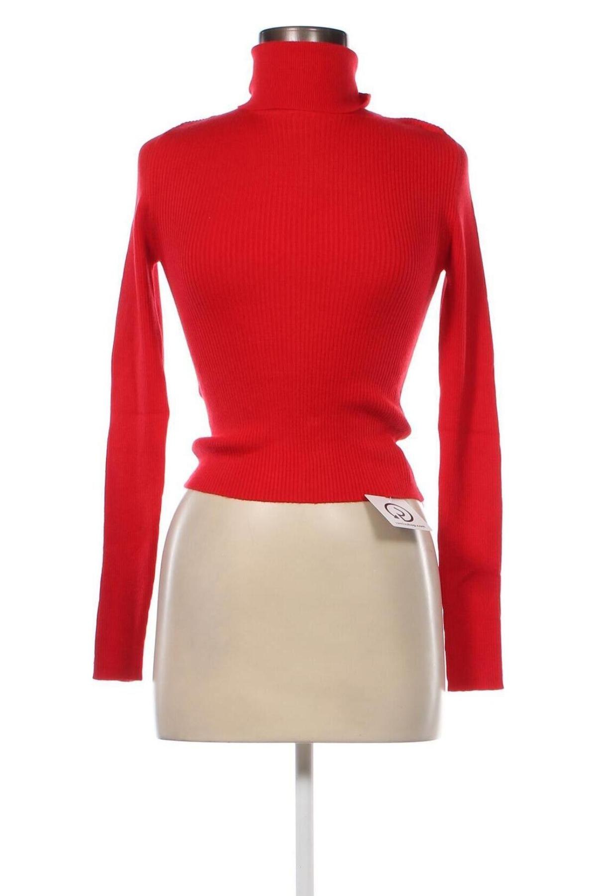 Дамски пуловер Pull&Bear, Размер M, Цвят Червен, Цена 27,60 лв.