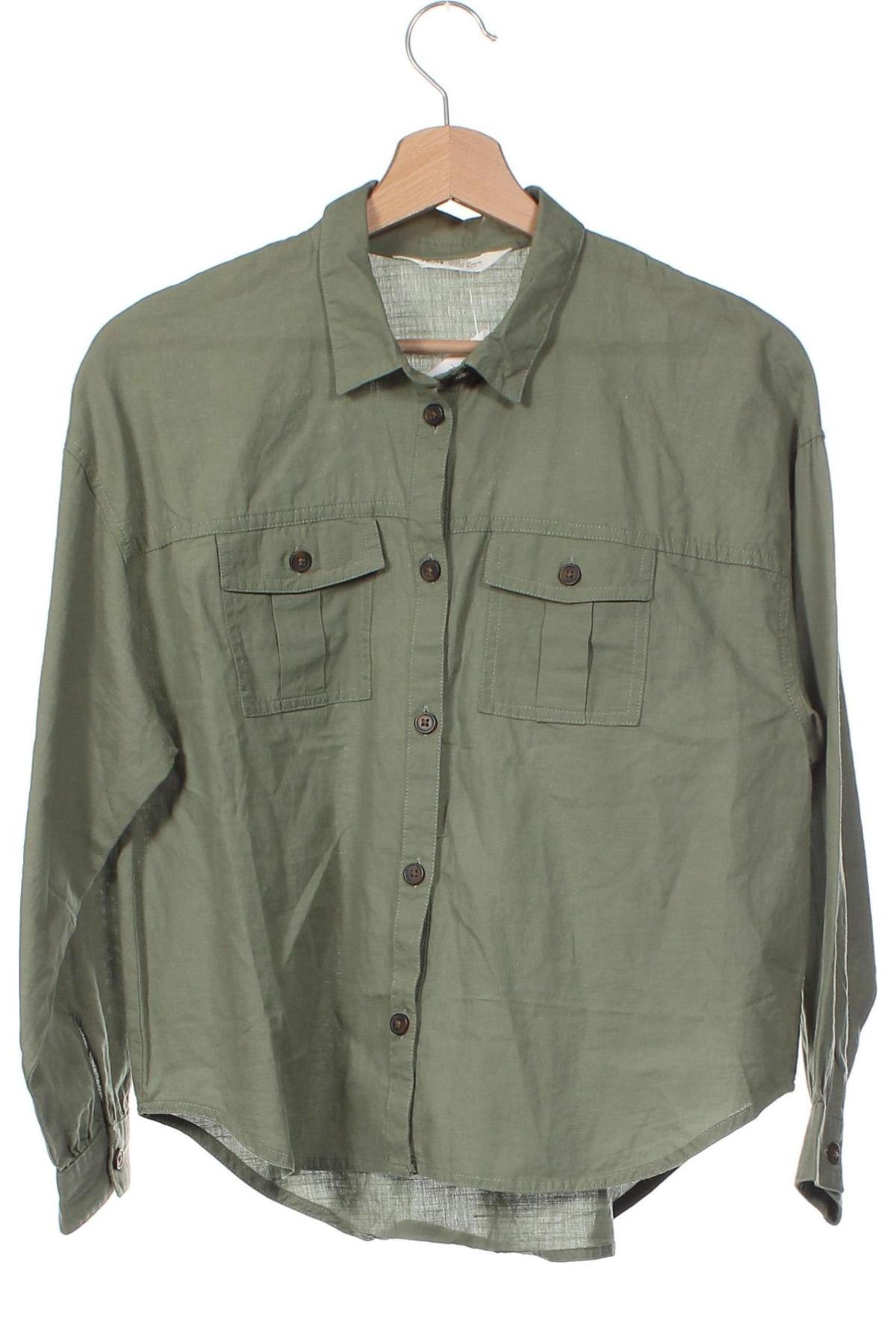 Детска риза H&M, Размер 11-12y/ 152-158 см, Цвят Зелен, Цена 14,00 лв.