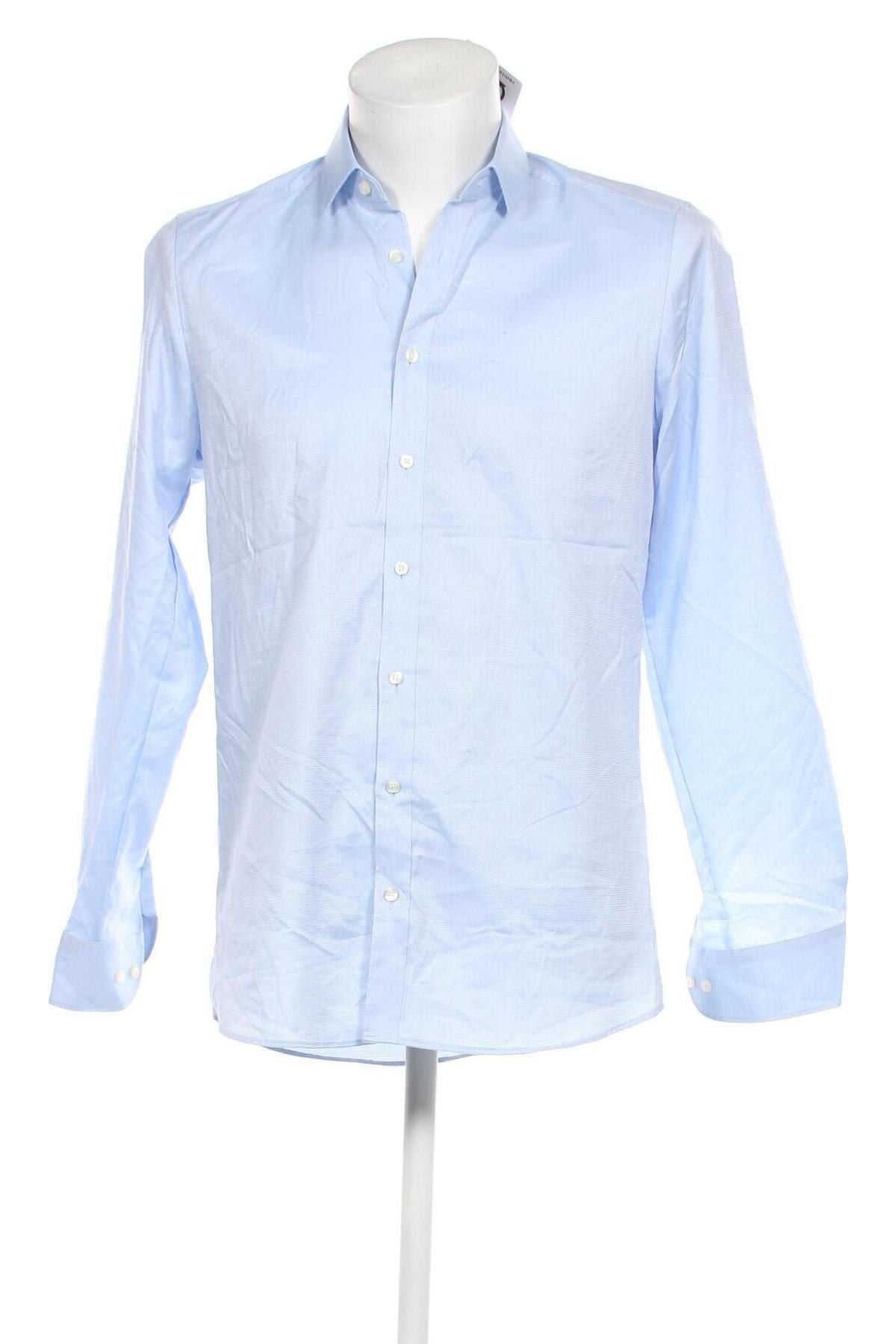 Мъжка риза Olymp, Размер M, Цвят Син, Цена 74,00 лв.