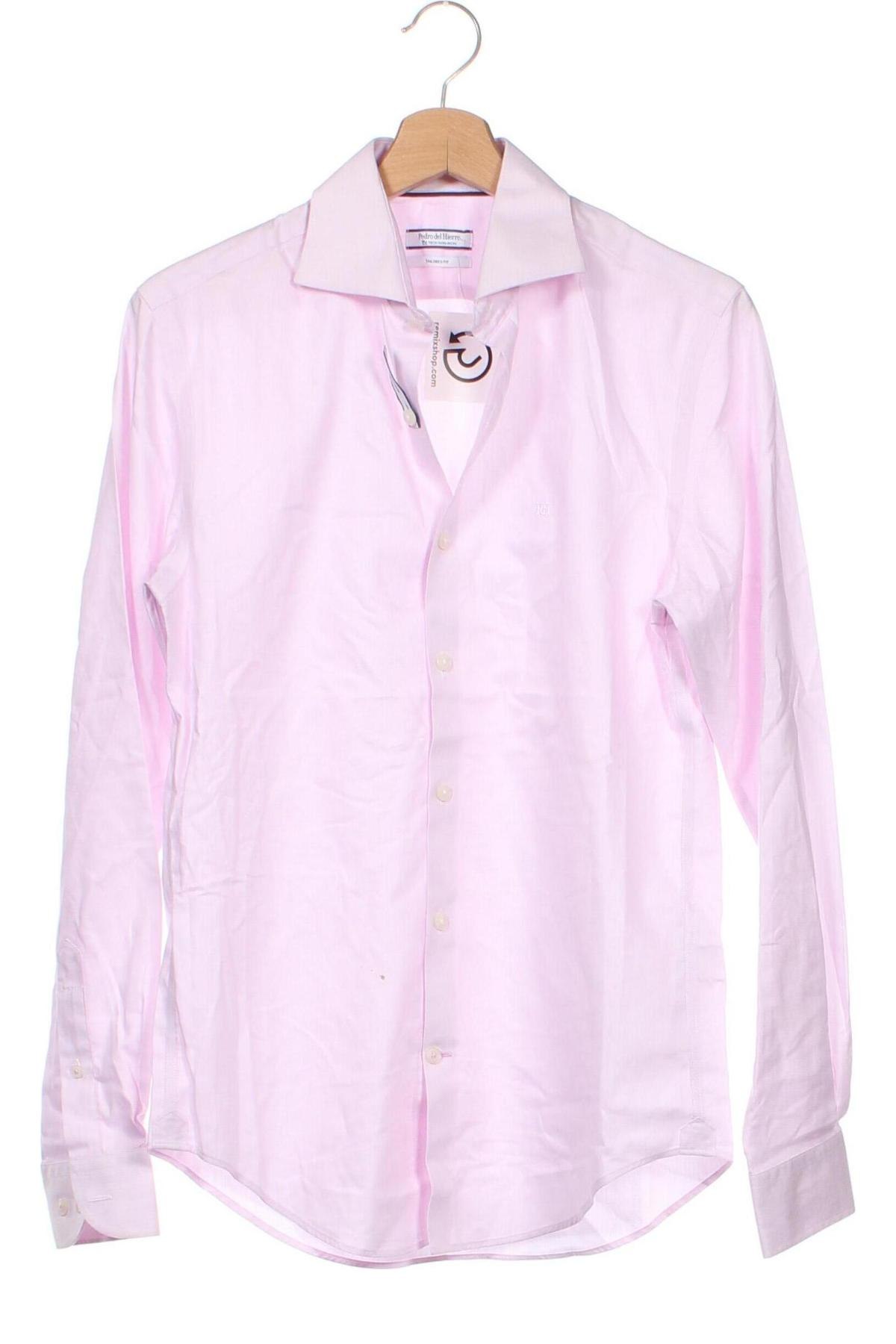 Мъжка риза Pedro Del Hierro, Размер S, Цвят Розов, Цена 117,00 лв.