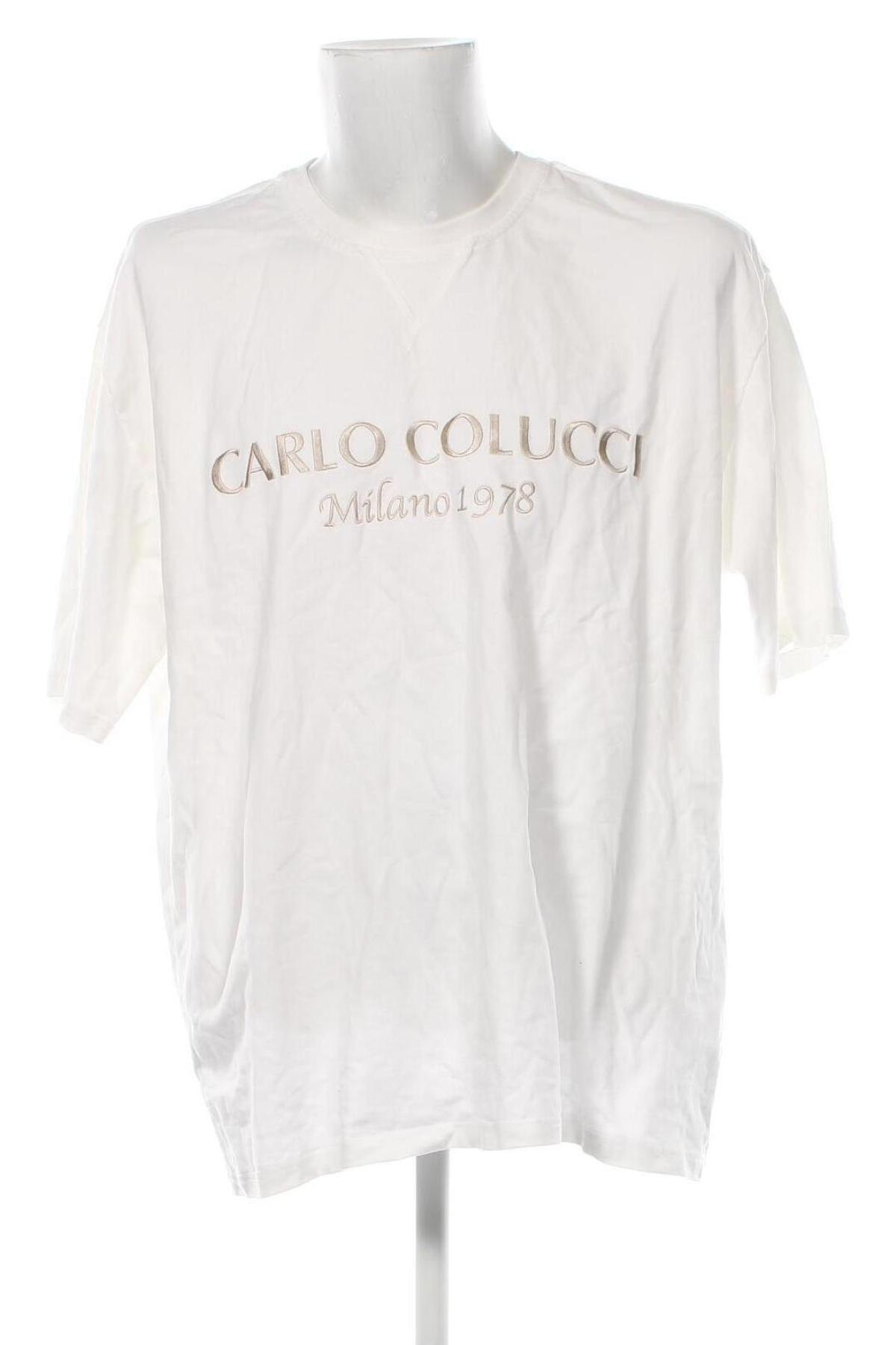 Herren T-Shirt Carlo Colucci, Größe XXL, Farbe Weiß, Preis € 16,08