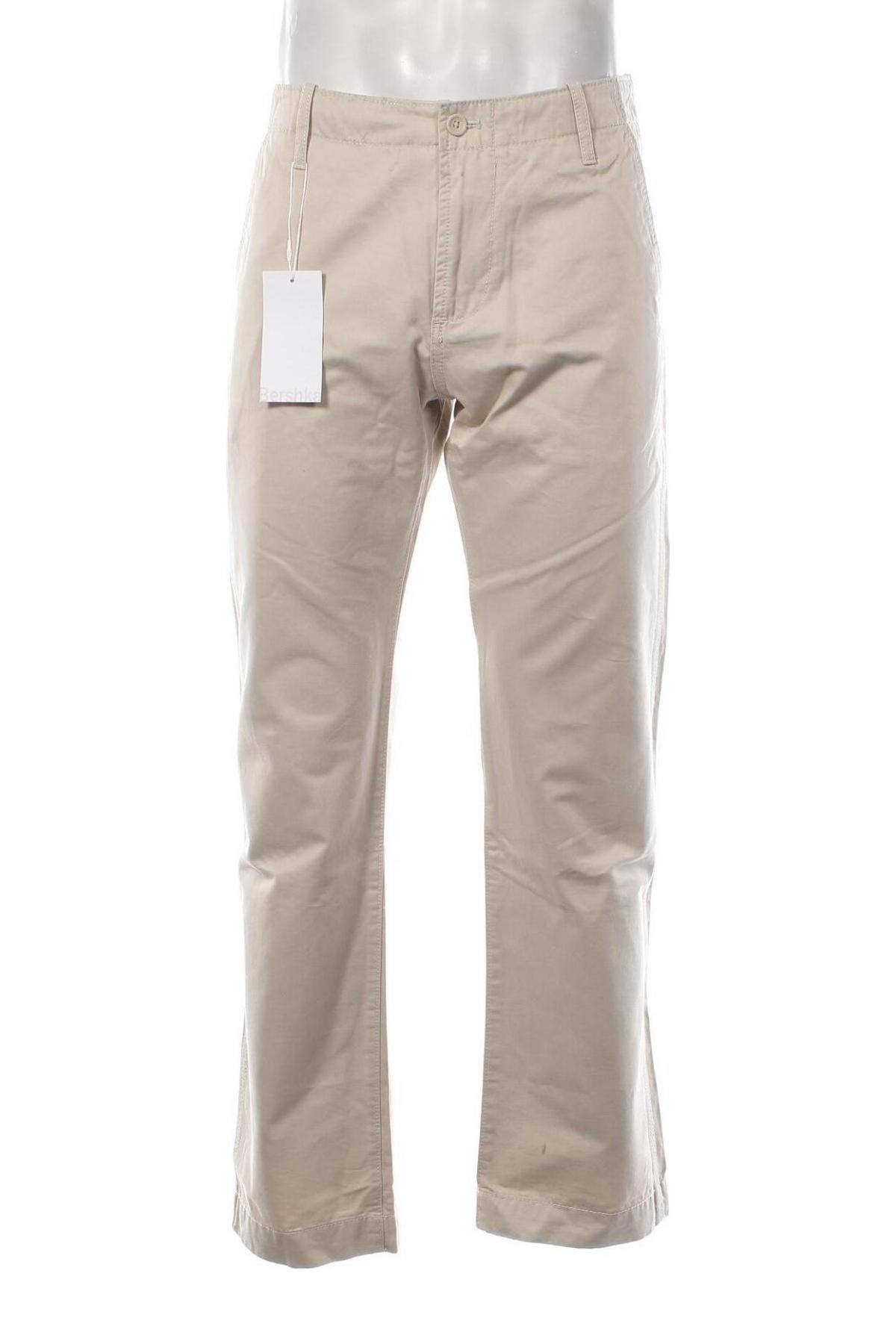 Мъжки панталон Bershka, Размер L, Цвят Сив, Цена 46,00 лв.