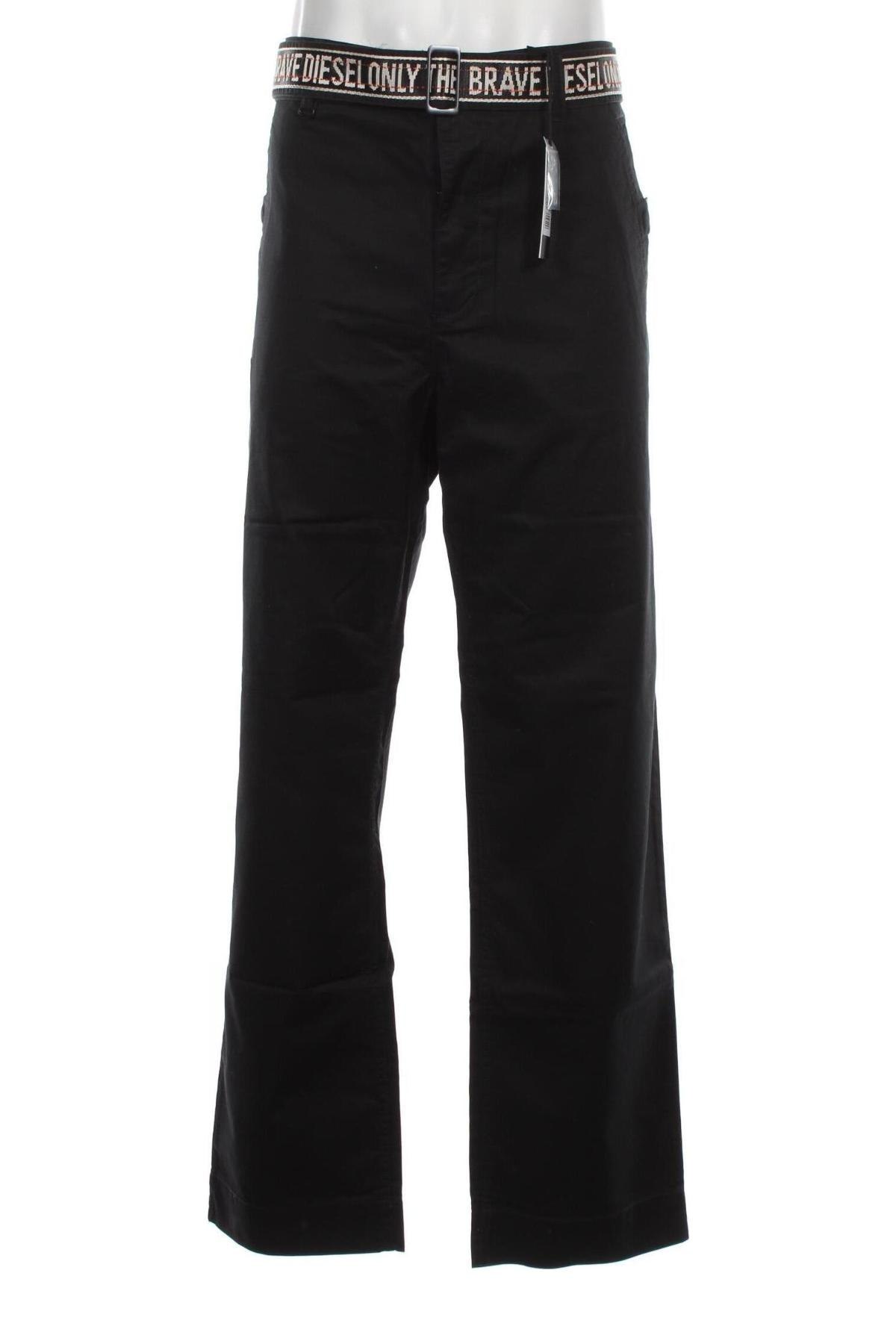 Мъжки панталон Diesel, Размер XL, Цвят Черен, Цена 205,60 лв.