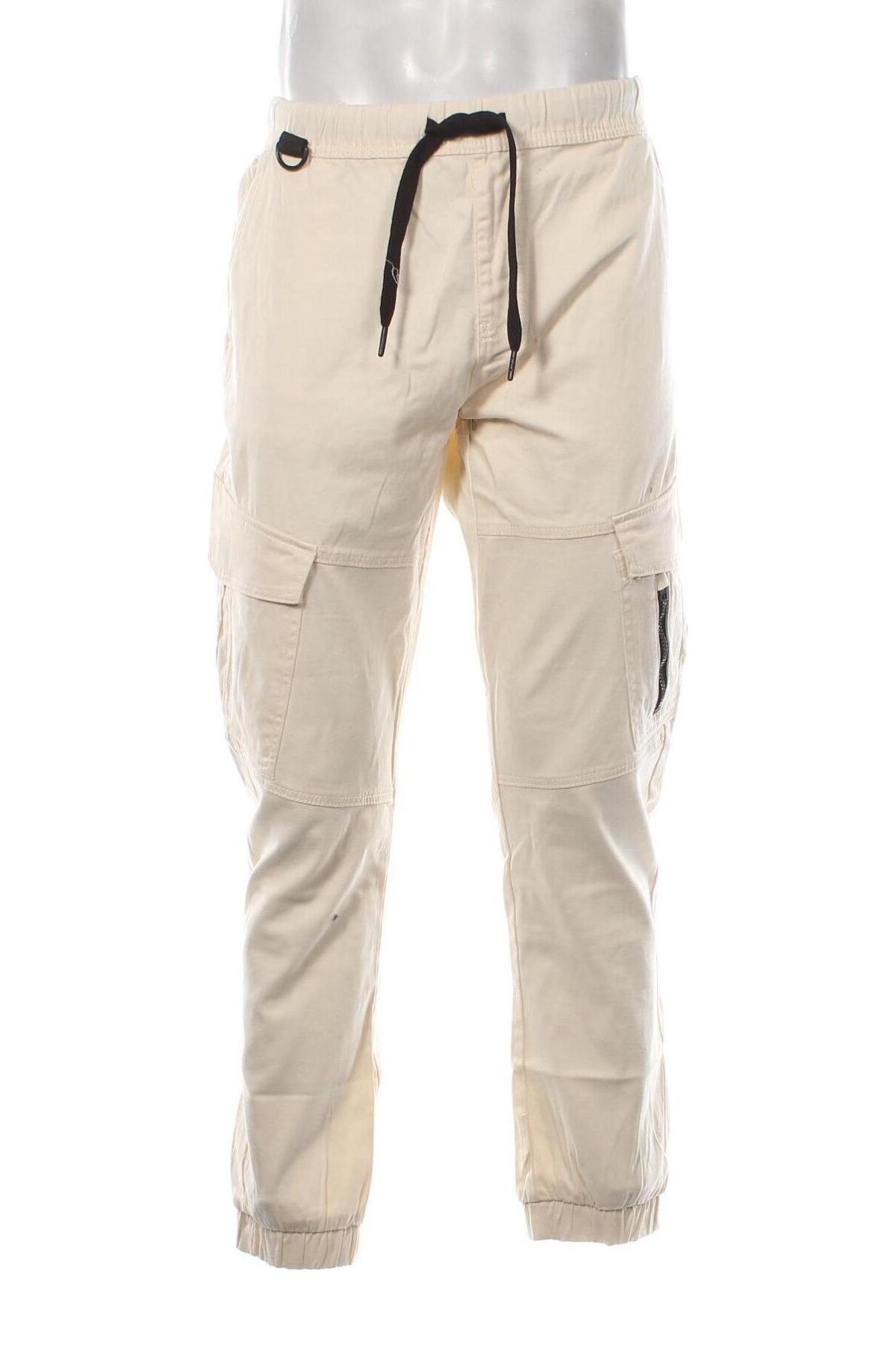 Pantaloni de bărbați South Pole, Mărime XL, Culoare Ecru, Preț 151,32 Lei