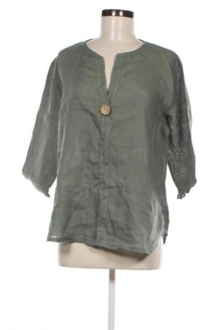 Damen Shirt Puro Lino, Größe L, Farbe Grün, Preis € 17,44