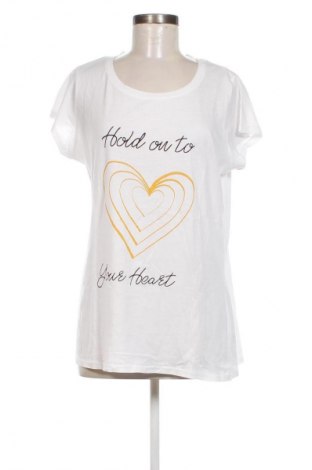 Γυναικείο t-shirt Beloved, Μέγεθος XXL, Χρώμα Λευκό, Τιμή 6,67 €