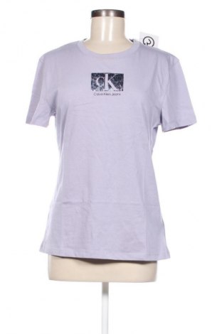 Damski T-shirt Calvin Klein Jeans, Rozmiar L, Kolor Fioletowy, Cena 157,99 zł