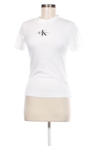 Damen T-Shirt Calvin Klein Jeans, Größe XS, Farbe Weiß, Preis € 37,99