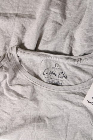 Γυναικείο t-shirt Cotton Club, Μέγεθος L, Χρώμα Γκρί, Τιμή 8,29 €