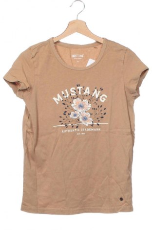 Γυναικείο t-shirt Mustang, Μέγεθος XS, Χρώμα  Μπέζ, Τιμή 4,99 €