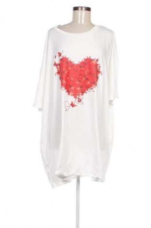 Γυναικείο t-shirt SHEIN, Μέγεθος 5XL, Χρώμα Λευκό, Τιμή 6,65 €