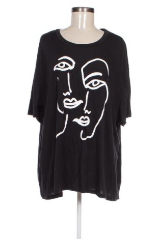 Γυναικείο t-shirt SHEIN, Μέγεθος 5XL, Χρώμα Μαύρο, Τιμή 6,65 €