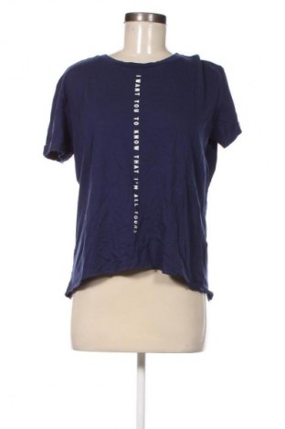 Damen T-Shirt Stradivarius, Größe M, Farbe Blau, Preis € 9,29