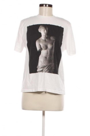 Γυναικείο t-shirt Zara, Μέγεθος S, Χρώμα Λευκό, Τιμή 9,21 €