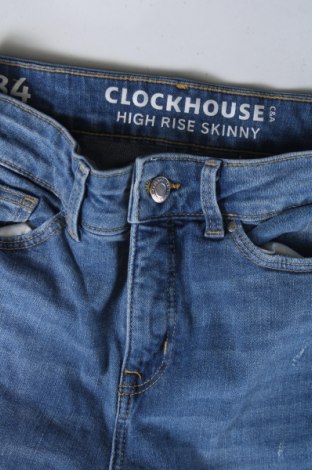 Blugi de femei Clockhouse, Mărime XS, Culoare Albastru, Preț 43,49 Lei