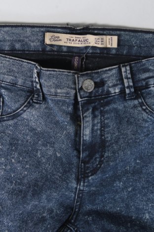 Damskie jeansy Zara Trafaluc, Rozmiar S, Kolor Niebieski, Cena 34,99 zł