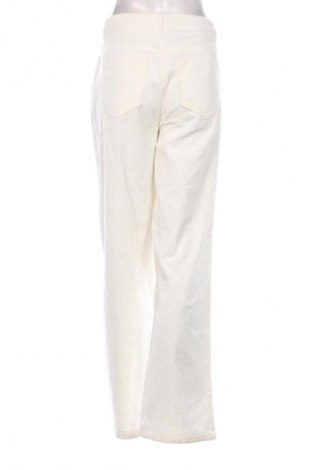 Pantaloni de velvet de femei Amisu, Mărime L, Culoare Alb, Preț 40,99 Lei