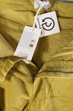 Pantaloni de velvet de femei Ghanda, Mărime M, Culoare Galben, Preț 91,99 Lei