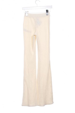 Pantaloni de femei Bershka, Mărime XS, Culoare Alb, Preț 41,52 Lei