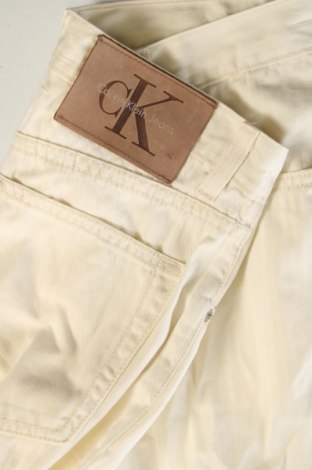 Pantaloni de femei Calvin Klein Jeans, Mărime S, Culoare Ecru, Preț 470,48 Lei