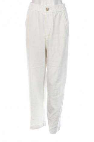 Pantaloni de femei Stradivarius, Mărime S, Culoare Alb, Preț 44,99 Lei