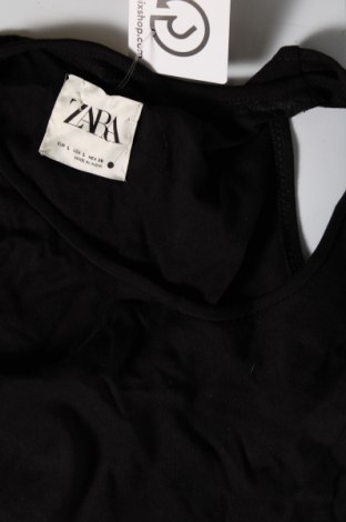 Γυναικείο αμάνικο μπλουζάκι Zara, Μέγεθος L, Χρώμα Μαύρο, Τιμή 6,99 €