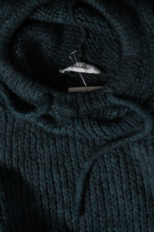 Дамски пуловер Zara Knitwear, Размер M, Цвят Зелен, Цена 13,99 лв.