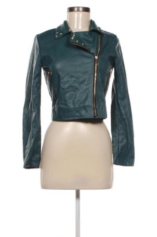 Damen Lederjacke, Größe S, Farbe Grün, Preis 20,79 €