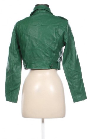 Damen Lederjacke Bershka, Größe L, Farbe Grün, Preis 30,08 €