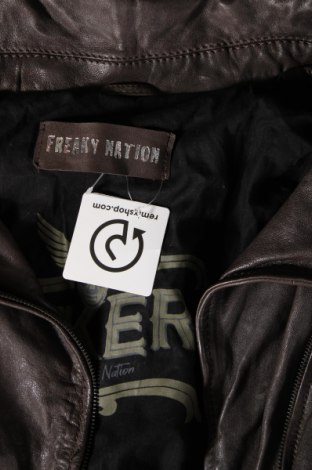 Geacă de piele pentru femei Freaky Nation, Mărime M, Culoare Maro, Preț 1.697,99 Lei