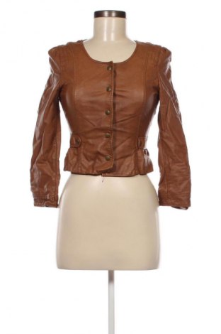 Damen Lederjacke H&M, Größe XS, Farbe Braun, Preis 24,99 €