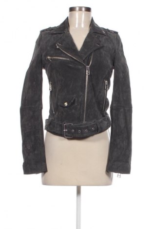 Damen Lederjacke Review, Größe S, Farbe Grau, Preis 123,99 €