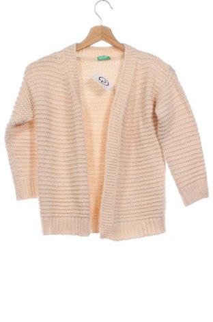 Kinder Strickjacke United Colors Of Benetton, Größe 5-6y/ 116-122 cm, Farbe Beige, Preis 33,53 €