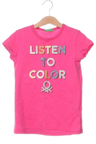 Kinder T-Shirt United Colors Of Benetton, Größe 7-8y/ 128-134 cm, Farbe Rosa, Preis 4,99 €