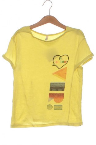 Tricou pentru copii United Colors Of Benetton, Mărime 6-7y/ 122-128 cm, Culoare Galben, Preț 23,99 Lei