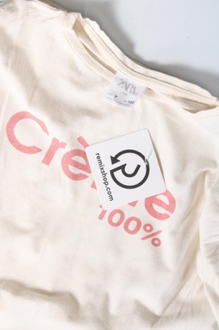 Детска тениска Zara Kids, Размер 6-7y/ 122-128 см, Цвят Бежов, Цена 6,99 лв.